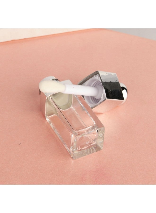 COSIDEA 18PCS Empty 8ML Square clear Lip Gloss Tube Silver big doe foot wand lipgloss tubes for Lip oil tint bottles container - Image 4