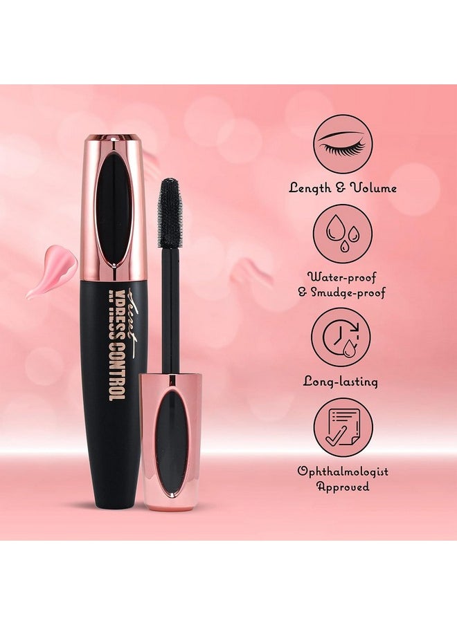 Secret Xpress Control - Two Pack: Secret Xpress Control 4D Silk Fiber Lash Mascara, Lengthening and Thick, Long Lasting, Waterproof & Smudge-Proof, All Day Exquisitely Full, Long, Thick, Smudge-Proof Eyelashes - Image 1