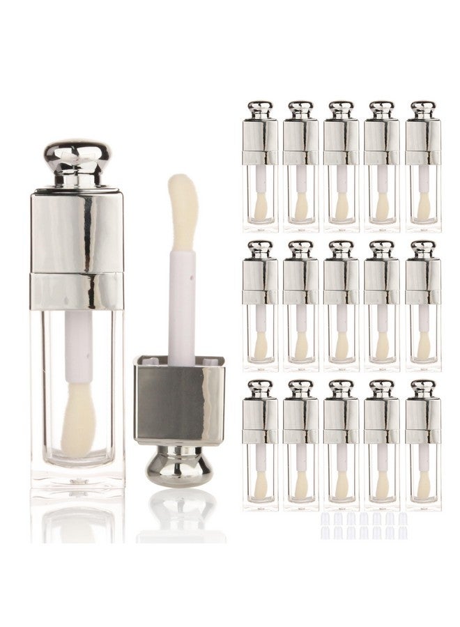 COSIDEA 18PCS Empty 8ML Square clear Lip Gloss Tube Silver big doe foot wand lipgloss tubes for Lip oil tint bottles container - Image 1