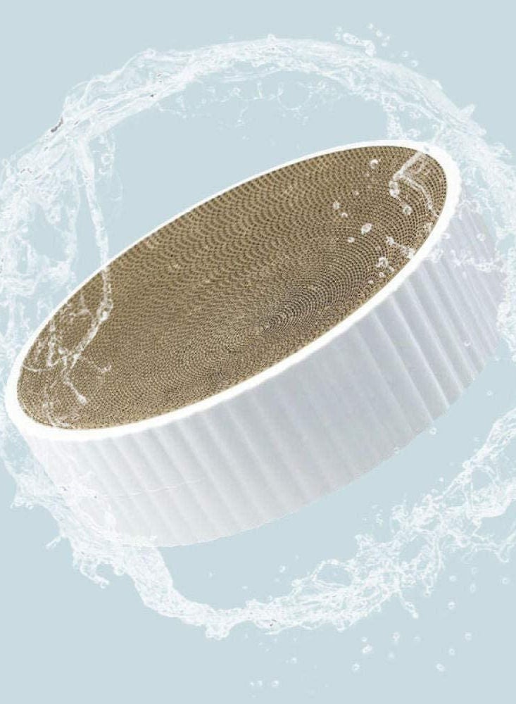 Petsary Premium Cat Scratcher Cardboard 2 in 1 Double Sided Cat Scratching Board for Indoor Round Durable Cat Scratcher with Catnip for Small Pets Kitten Lounge Bed - Image 3