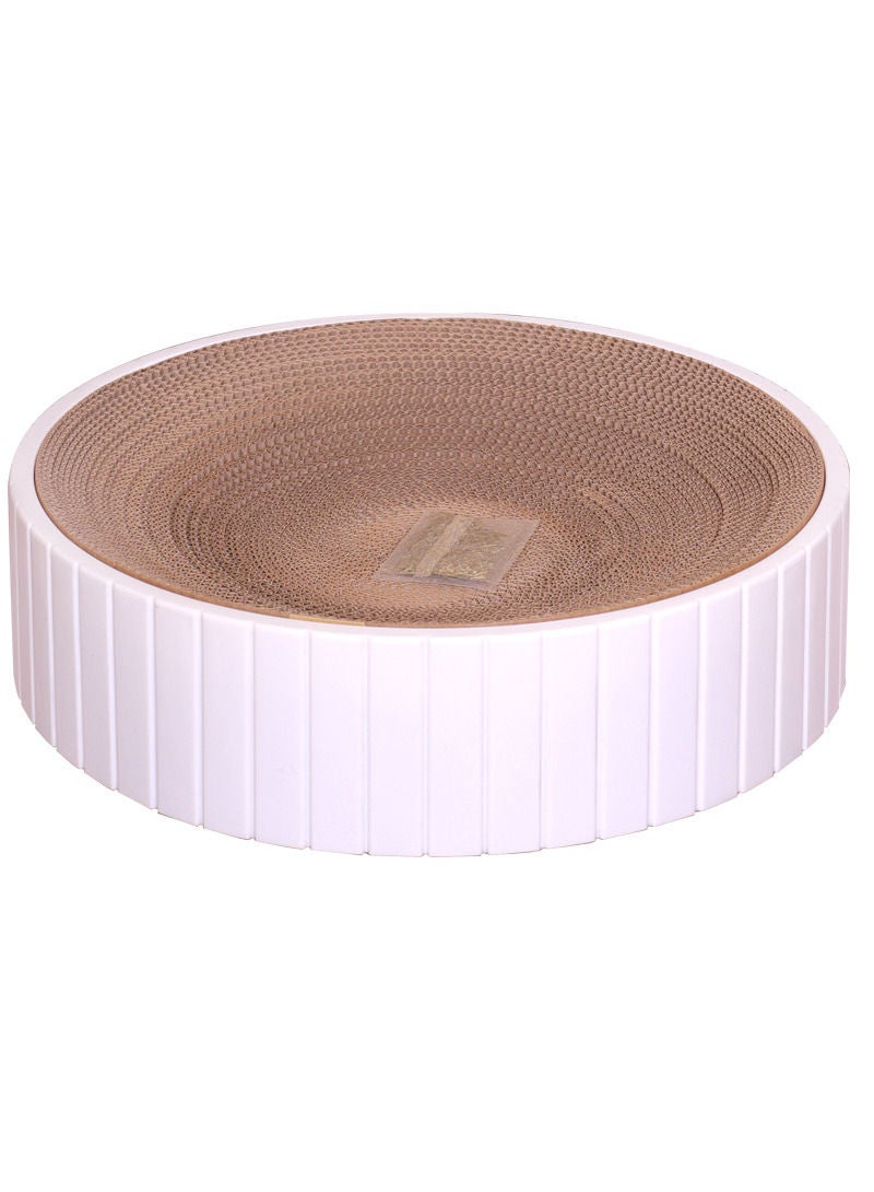 Petsary Premium Cat Scratcher Cardboard 2 in 1 Double Sided Cat Scratching Board for Indoor Round Durable Cat Scratcher with Catnip for Small Pets Kitten Lounge Bed - Image 1
