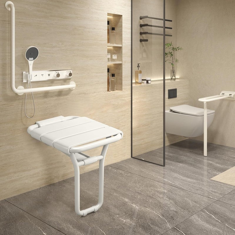 BRIMIX Shower Chair Bathroom Shower Stool Safety Shower Seat for Seniors and Disabled - Image 4