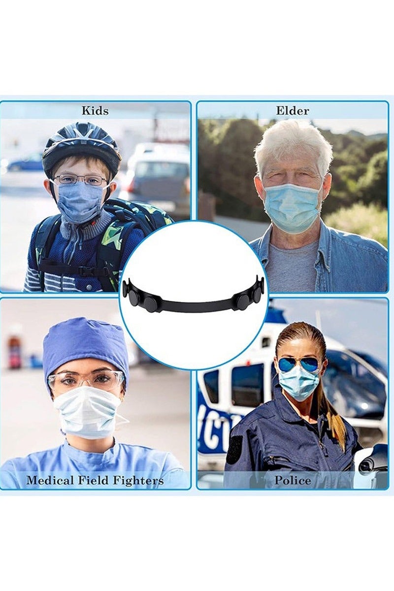 5 Pcs Mask Holder Mask Strap Extender Masks Ear Saver Adjustable Face Mask Extension Hook Protectors Ear Pain Relieved Anti-Tightening Anti-Slip Buckle for Kids Adults Silicone Mask Accessories - Image 5