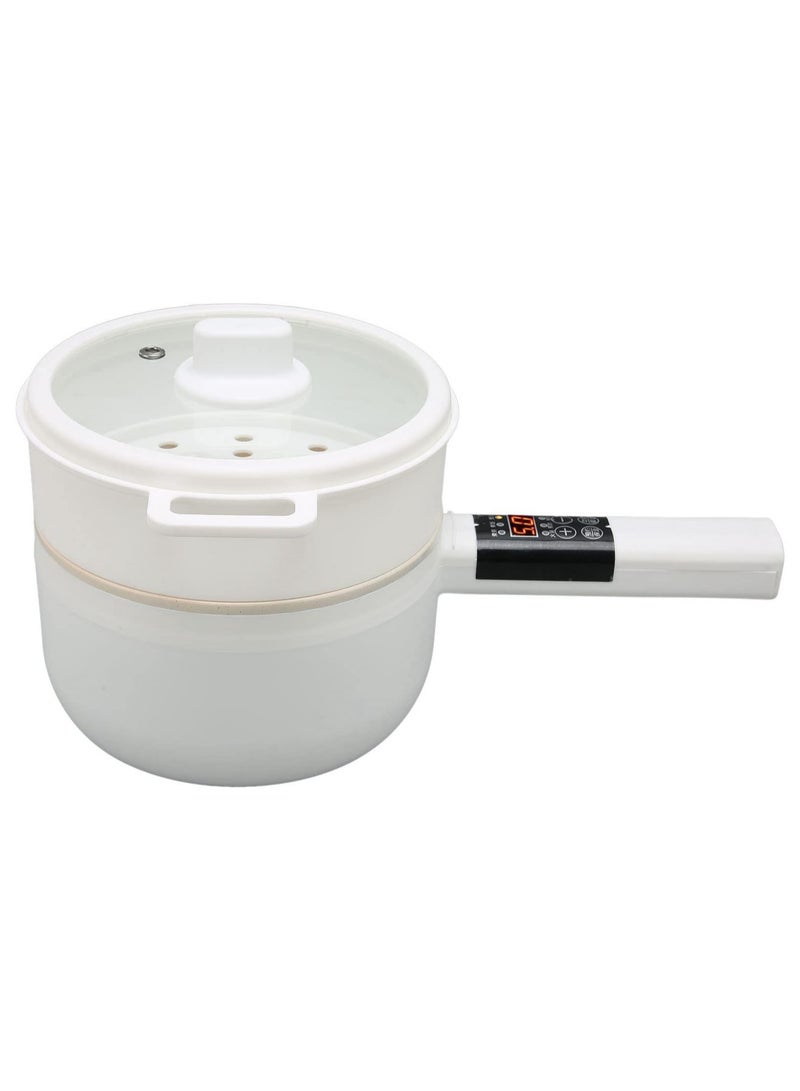 Electric Cooking Pot, Long Handle 1.8L Multifunction Double Layer 700W Mini Electric Hot Pot for Oatmeal for Noodles for EGG  - Image 2