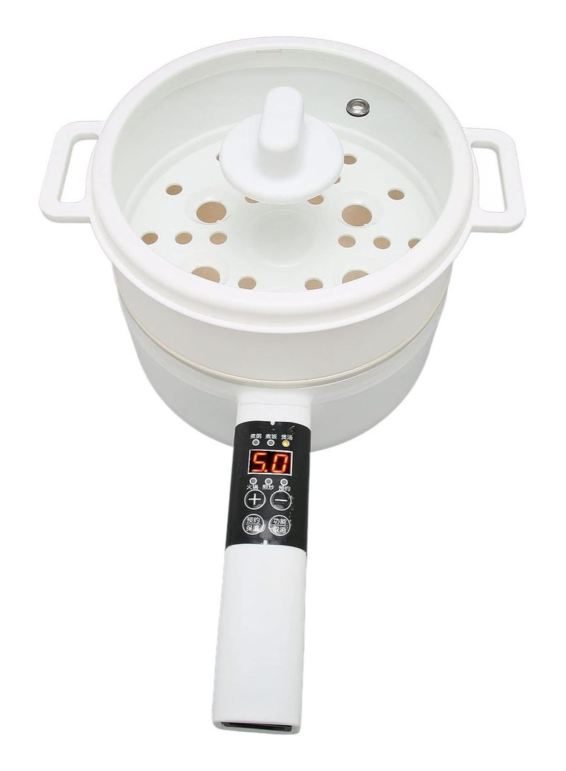 Electric Cooking Pot, Long Handle 1.8L Multifunction Double Layer 700W Mini Electric Hot Pot for Oatmeal for Noodles for EGG  - Image 1