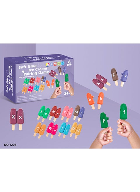 Baby Soft Silicone Building Blocks Education Toy Teeth Grinding Boiled Silicone Particle Building Blocks Intelligence Soothing-Color:1202 Soft Glue Matching Popsicle