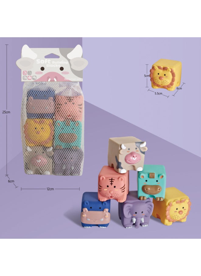 Baby Soft Silicone Building Blocks Education Toy Teeth Grinding Boiled Silicone Particle Building Blocks Intelligence Soothing-Color:1202 Soft Glue Matching Popsicle