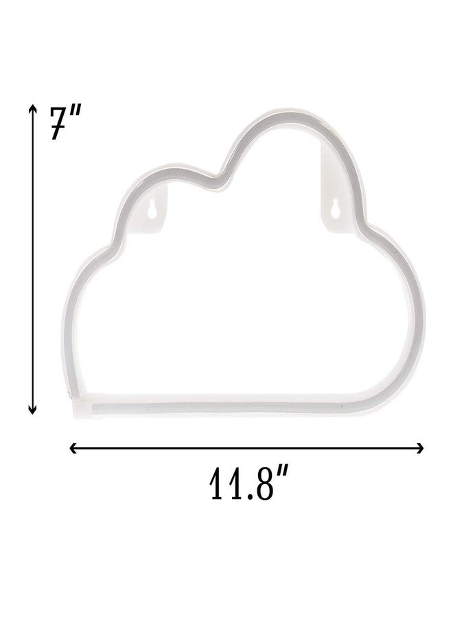 Funpeny LED Neon Decorative Light, Warm White Neon Sign Cloud Shaped Decor Light, Cloud Shape Indoor Decor for Living Room, Birthday Party, Wedding Party, Warm White - Image 4
