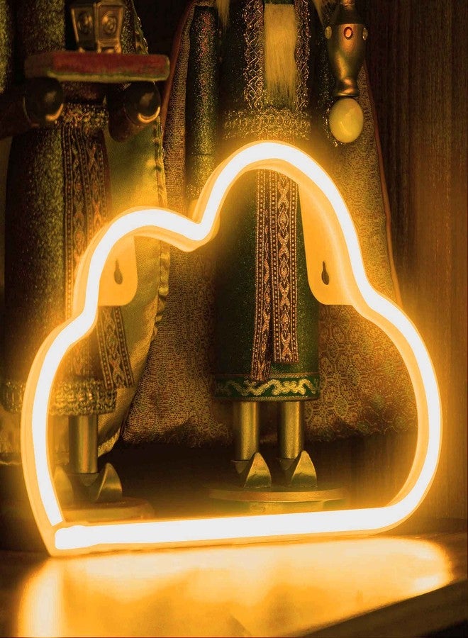 Funpeny LED Neon Decorative Light, Warm White Neon Sign Cloud Shaped Decor Light, Cloud Shape Indoor Decor for Living Room, Birthday Party, Wedding Party, Warm White - Image 1