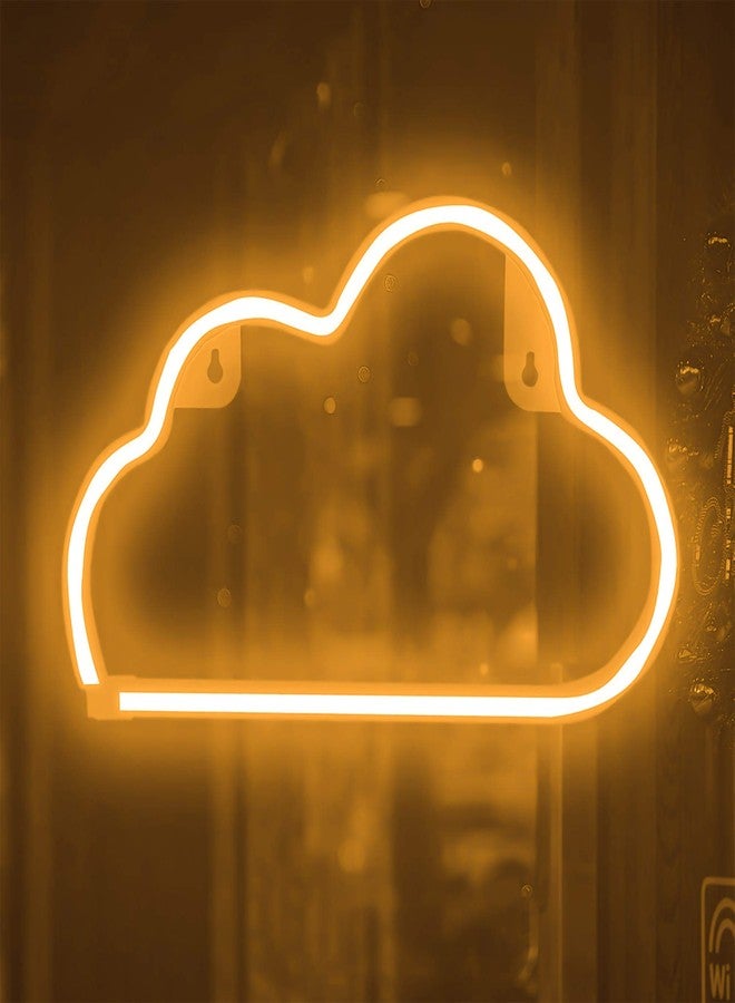 Funpeny LED Neon Decorative Light, Warm White Neon Sign Cloud Shaped Decor Light, Cloud Shape Indoor Decor for Living Room, Birthday Party, Wedding Party, Warm White - Image 2