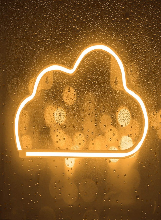 Funpeny LED Neon Decorative Light, Warm White Neon Sign Cloud Shaped Decor Light, Cloud Shape Indoor Decor for Living Room, Birthday Party, Wedding Party, Warm White - Image 5