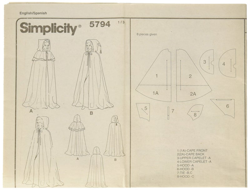 Simplicity Women's Cape Cosplay and Costume Sewing Patterns, Sizes XS-L - Image 2