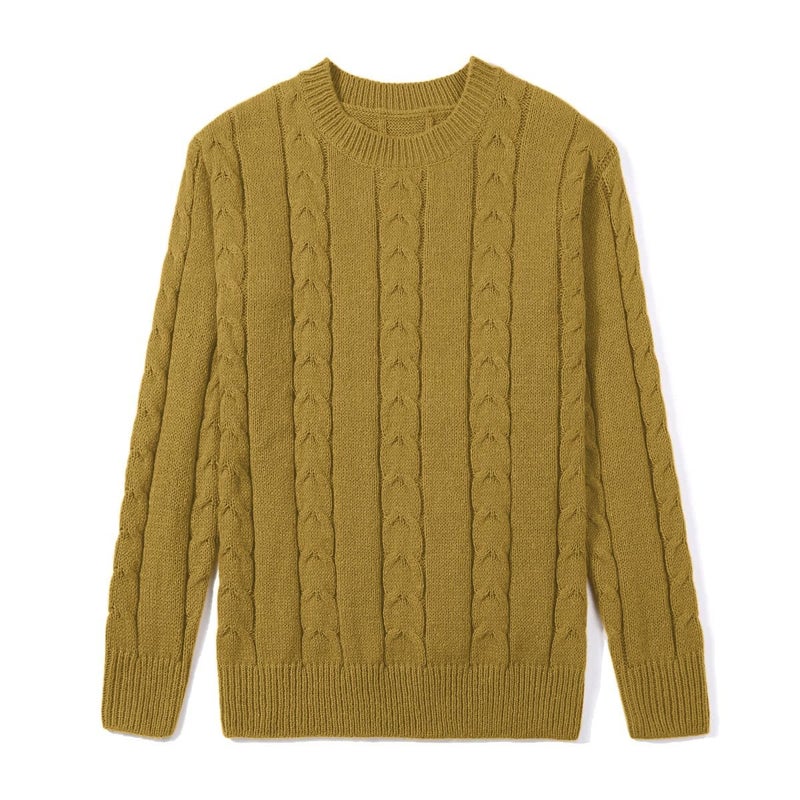 CHARTOU Women's Winter Chunky Cable Knit Long Skirt 2 Piece Outfit Sweater Sets (X-Large, Mustard) - Image 2