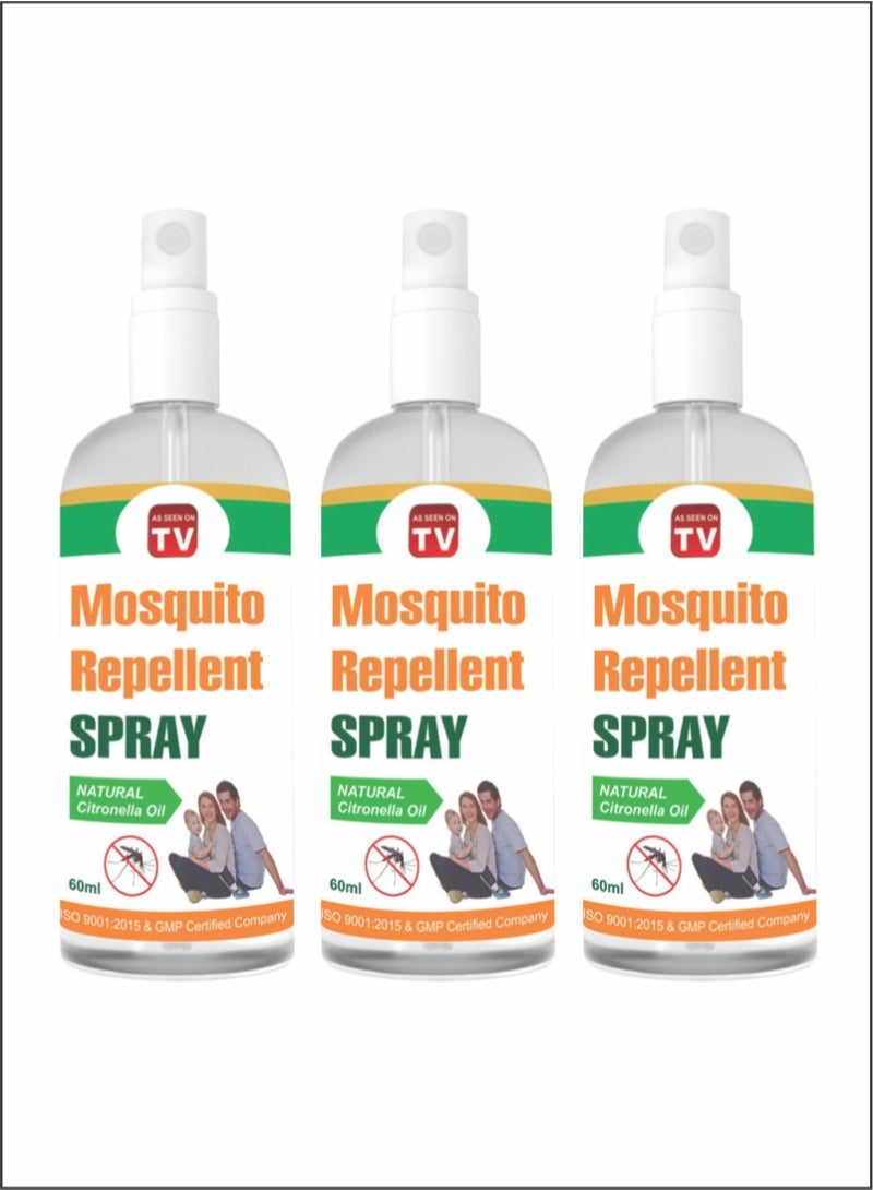 AS SEEN ON TV Citronella-Based Mosquito Repellent for All Ages 3pc