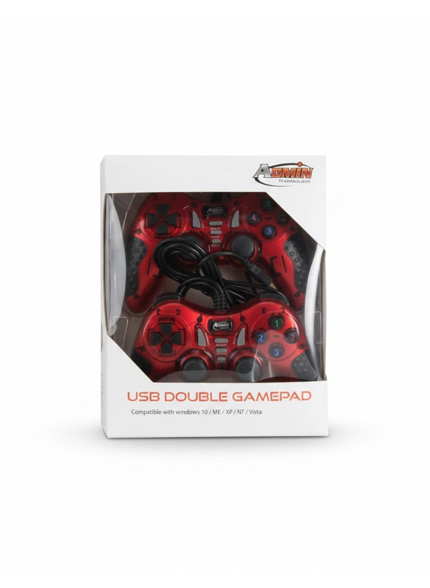 أدمين تكنولوجي ADMIN TECHNOLOGY Dual Pc Gamepad Controller With Turbo Function