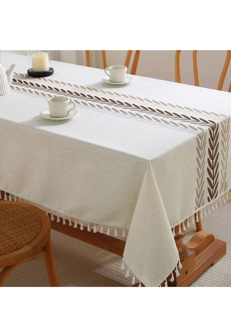 Excefore Table Cloth, Waterproof Rectangular Tablecloth, Kitchen Dinning Tabletop Decoration, Fabric Table Cover for Outdoor and Indoor Use - Image 1