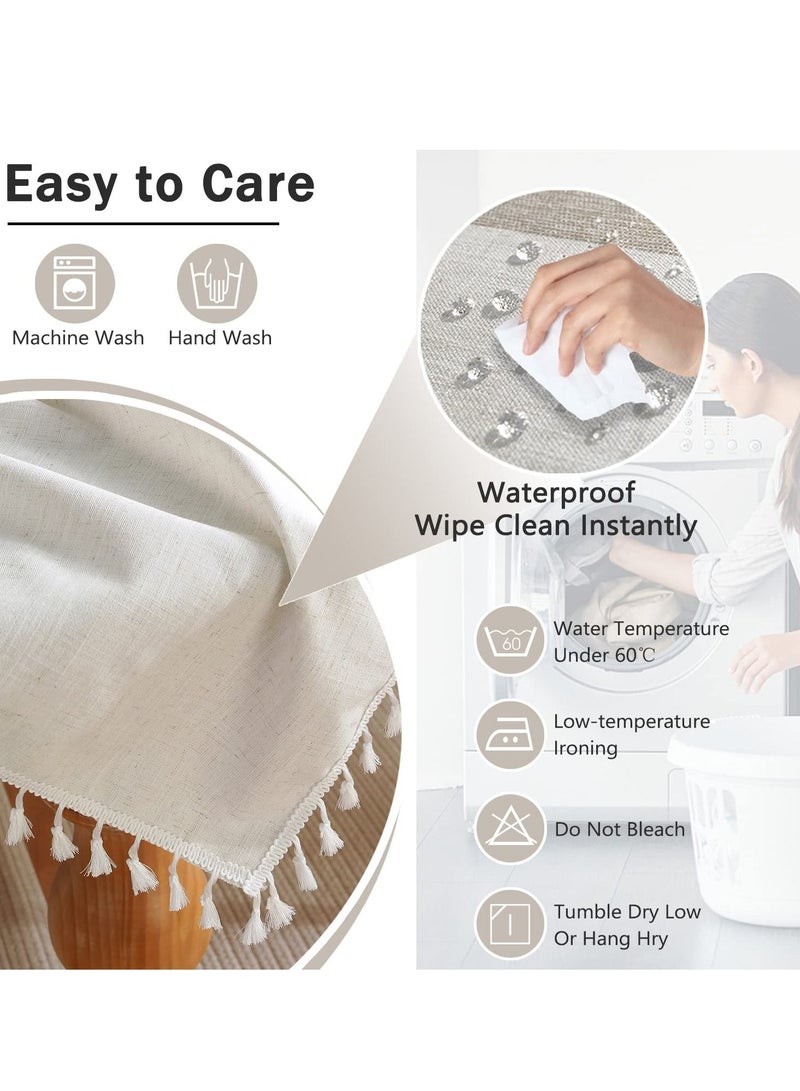 Excefore Table Cloth, Waterproof Rectangular Tablecloth, Kitchen Dinning Tabletop Decoration, Fabric Table Cover for Outdoor and Indoor Use - Image 4