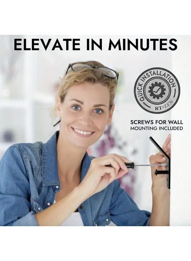 3Pcs Black Wrought Iron Wall Hooks Farmhouse Coat Hangers Bathroom Entryway - Image 5