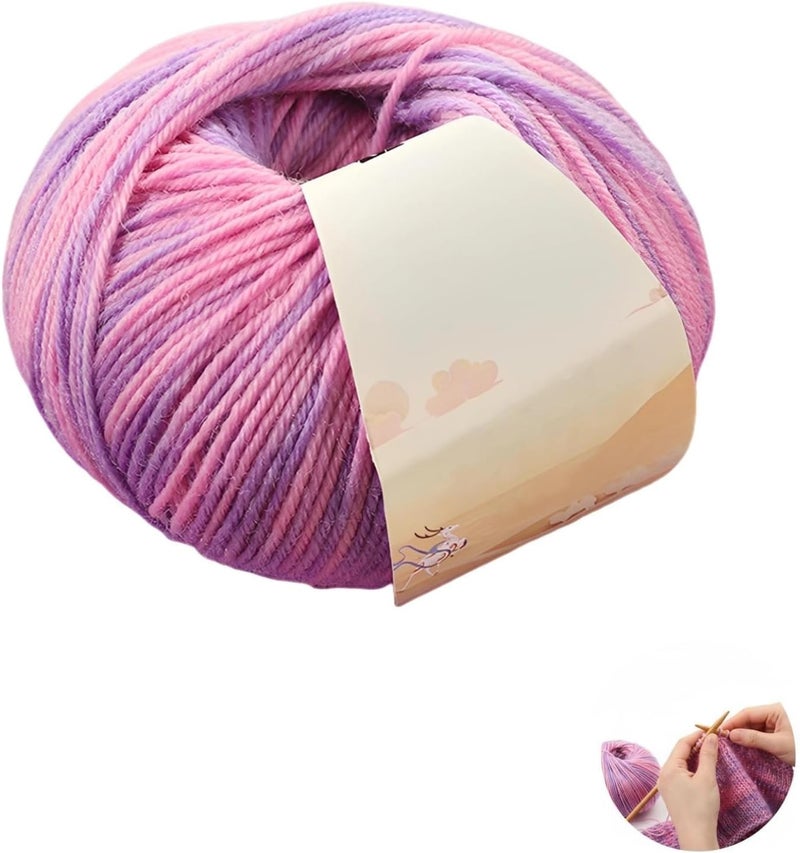 Rainbow Ombre Gradient Cake Yarns, 2 Pcs Soft Wool Alpaca Blend, Fancy Dyeing Yarns for Knitting & Crochet, Perfect for Scarves & Hats DIY Projects - Image 5