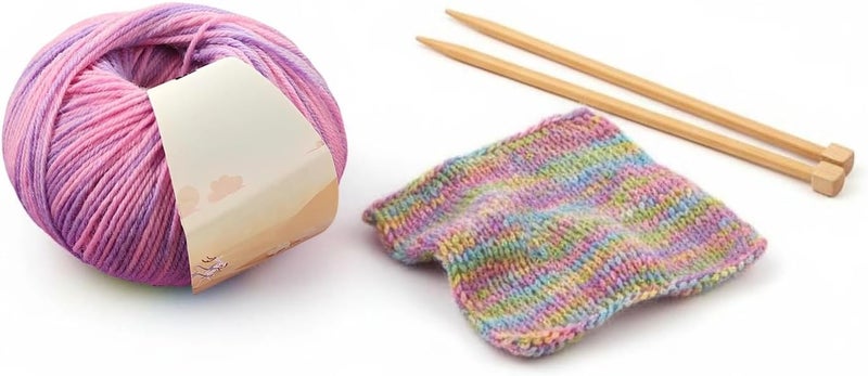 Rainbow Ombre Gradient Cake Yarns, 2 Pcs Soft Wool Alpaca Blend, Fancy Dyeing Yarns for Knitting & Crochet, Perfect for Scarves & Hats DIY Projects - Image 2