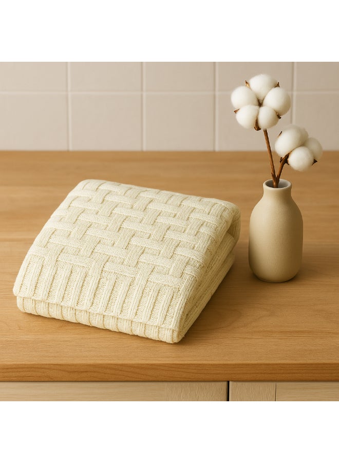 Kinder Valley Bamboo Weave Cotton Knitted Blanket - Image 3
