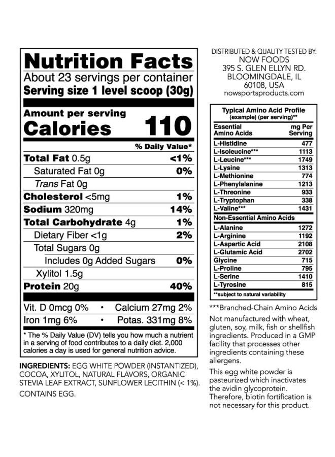 Now Foods Egg White Protein Powder 1.5 lbs (680 g) - Image 3