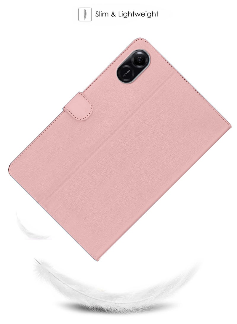 اوميكر غطاء حماية مغناطيسي من جلد البولي يوريثان لهاتف Honor Pad X9 مقاس 11.5 بوصة 2023 ذهبي وردي - Image 4