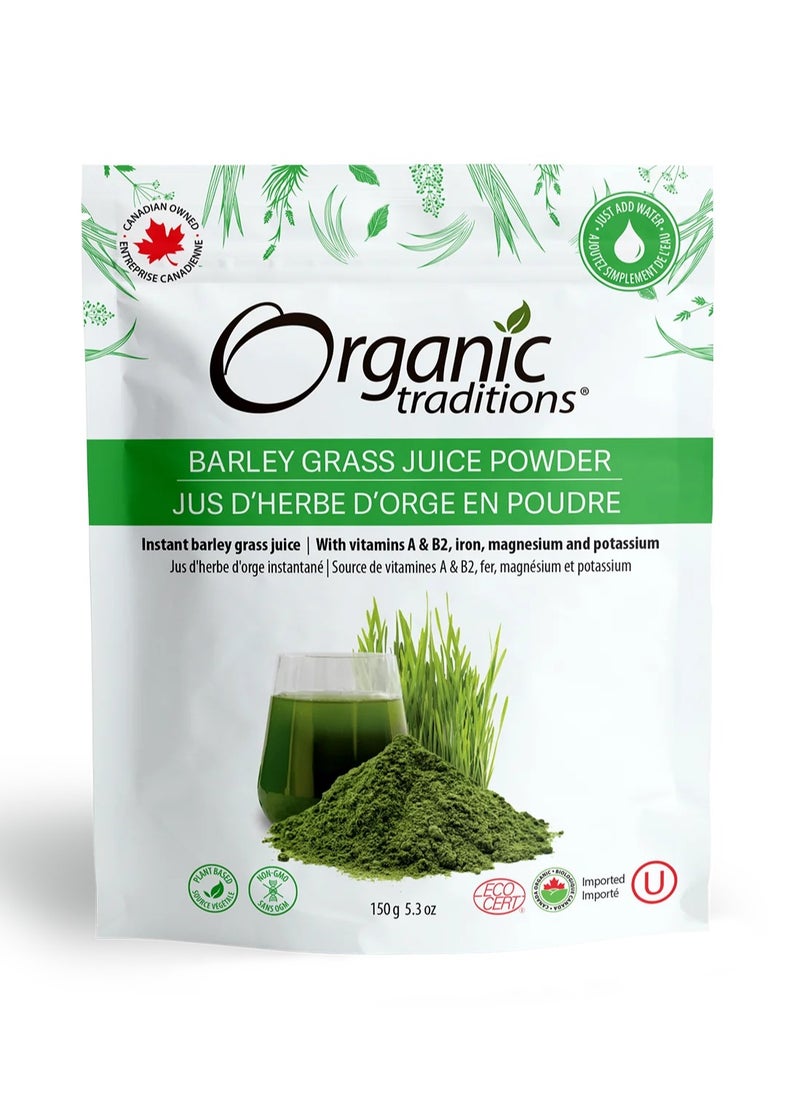 Organic Traditions Barley Grass Juice Powder 150G :01250  - Image 1