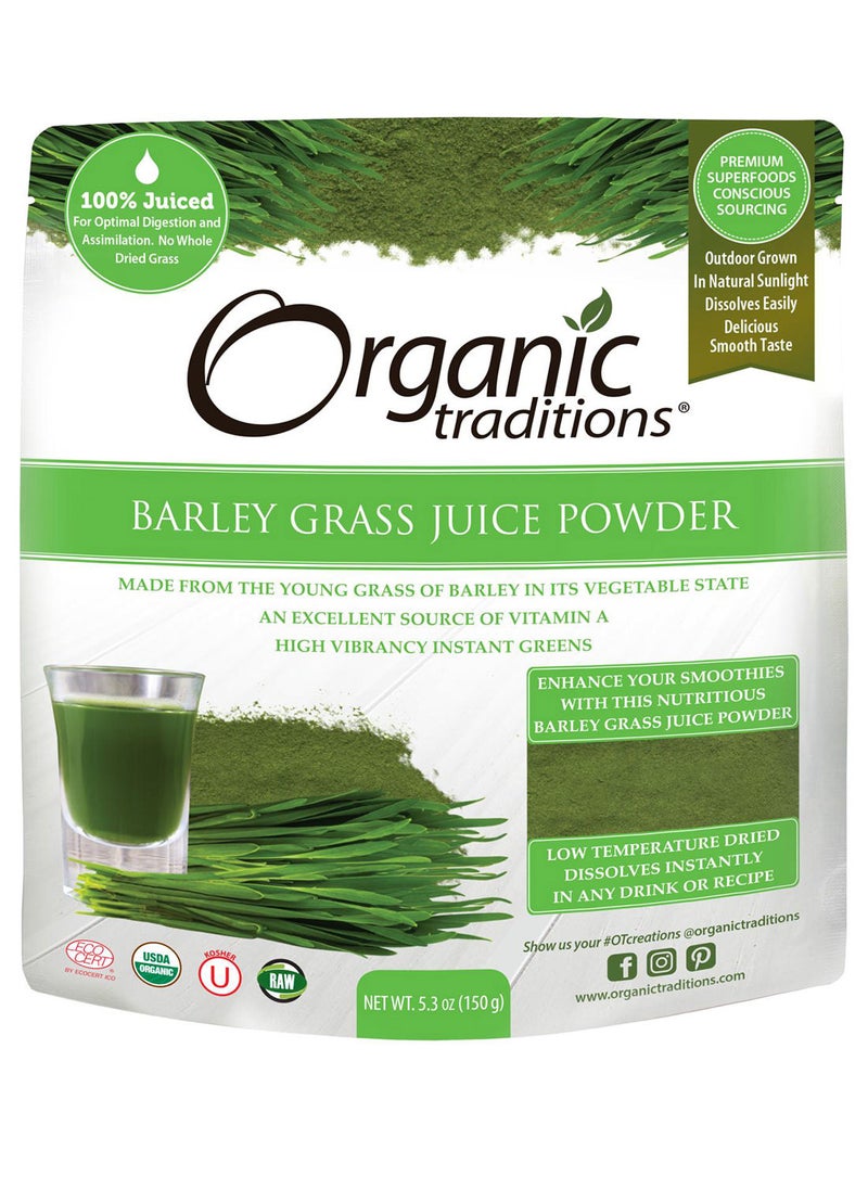 Organic Traditions - Barley Grass Juice Powder 150G :01250 - Image 1