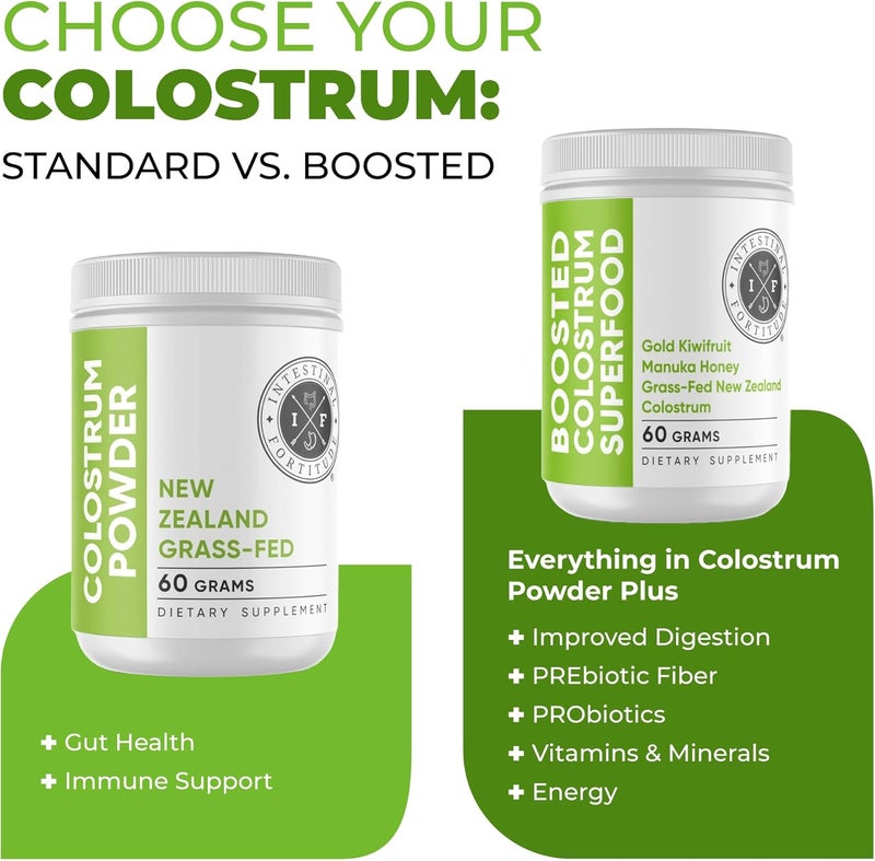 Intestinal Fortitude كبسولات كولستروم من أبقار نيوزيلندا 100% من العشب 500 ملغ 60 كبسولة خالية من الهرمونات خالية من الكائنات المعدلة وراثيًا دعم صحي مثالي للأمعاء والجهاز المناعي - Image 2