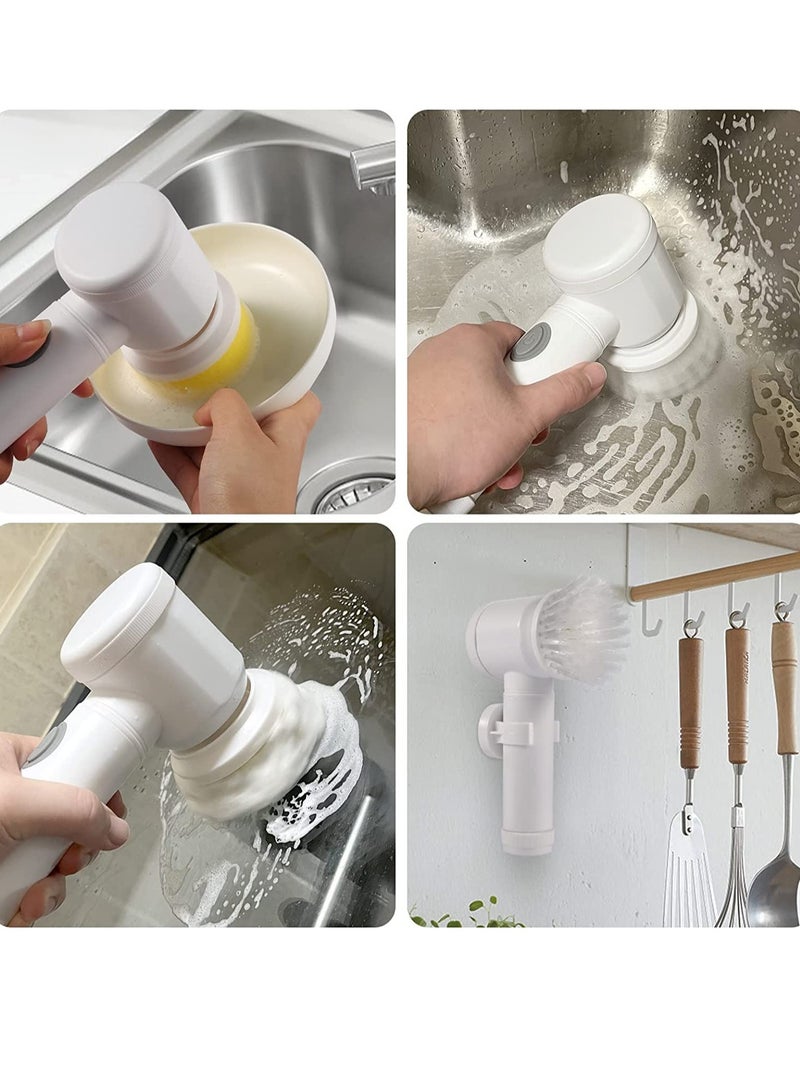 ELTRAZONE Electric Spin Scrubber Cleaning Tools,Power Spinning Scrub Brush,Grout Brush,Electric Cleaning Brush with 3 Brush Heads,Electric Scrubber Suitable for Bathroom Wall Tiles Floor Bathtub Kitchen. - Image 3