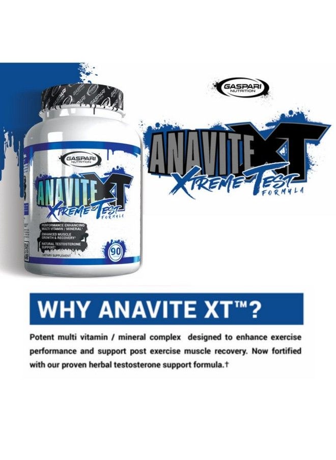 Gaspari Nutrition - Anavite Xt: Multivitamin And Mineral Complex For Men Enhanced Muscle Growth And Recovery Testosterone Support 90 Tablets - Image 1