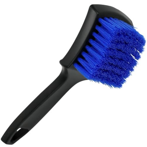 Viking Carpet Cleaning and Scrub Brush for Floor Mats, Cleaning Brush for Car Interior and Home, Black and Blue, 8.3 inch x 2.5 Inch - Image 1