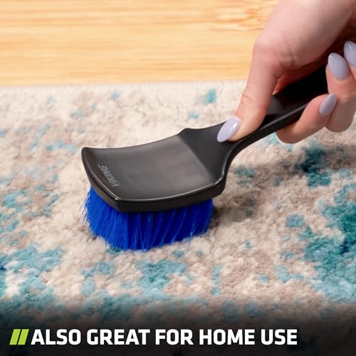 Viking Carpet Cleaning and Scrub Brush for Floor Mats, Cleaning Brush for Car Interior and Home, Black and Blue, 8.3 inch x 2.5 Inch - Image 5