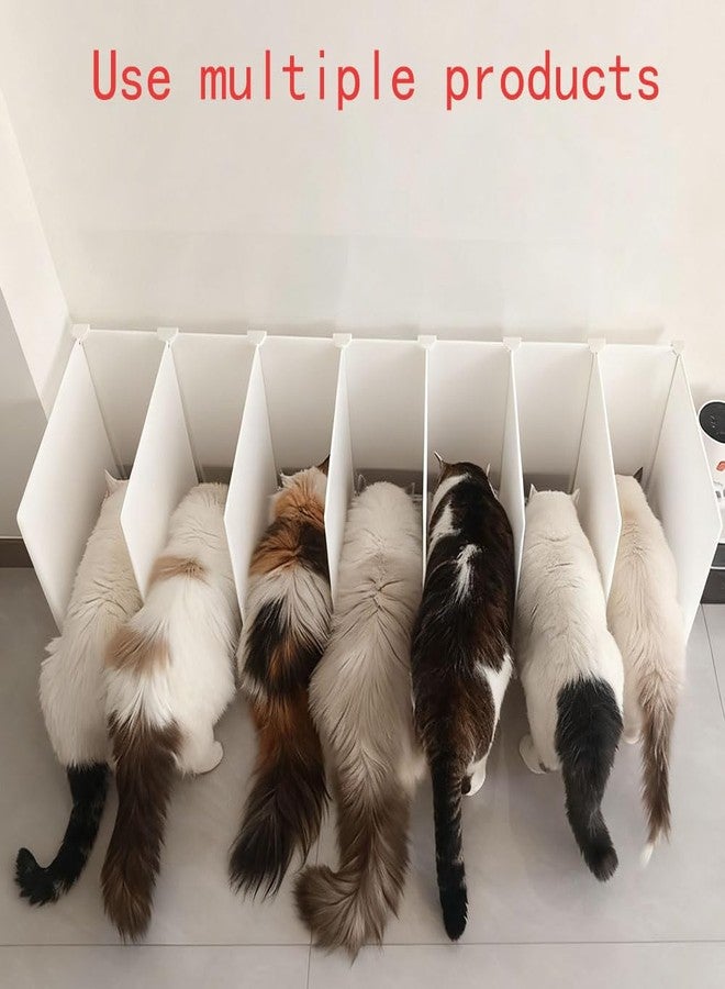 FDSDEFEN Indoor cat Restaurant/Feeding Area， Multi-cat Feeding Station， Cat Feeding Enclosure ，Shared Feeding Area for Multiple Cats,Adjustable - Image 5