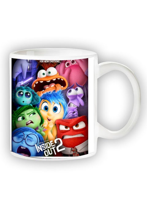 Ceramic mug with the “Inside Out 2” design printed in white