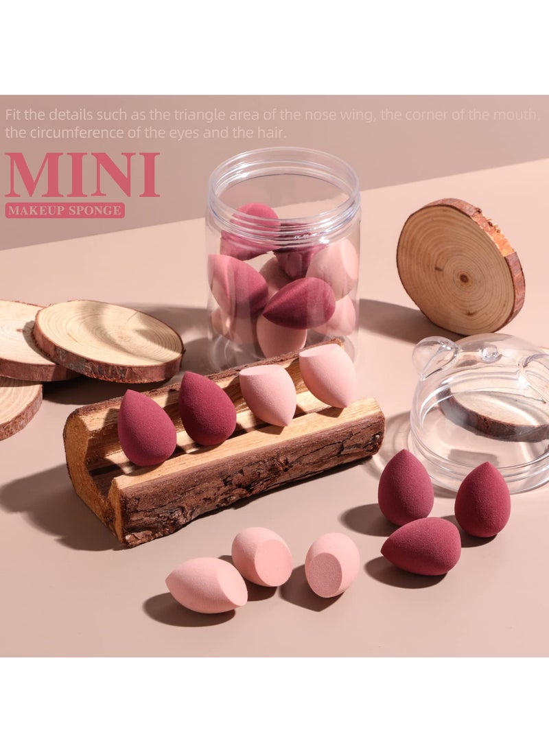 BS Mall - 20PCS Mini Makeup Sponge Set, Mini Beauty Blender, Professional Beauty Blender, Sponge Super Soft Concealer Sponge, Facial Makeup Tools for Foundation, Powder, Liquid (Red/Pink) - Image 1