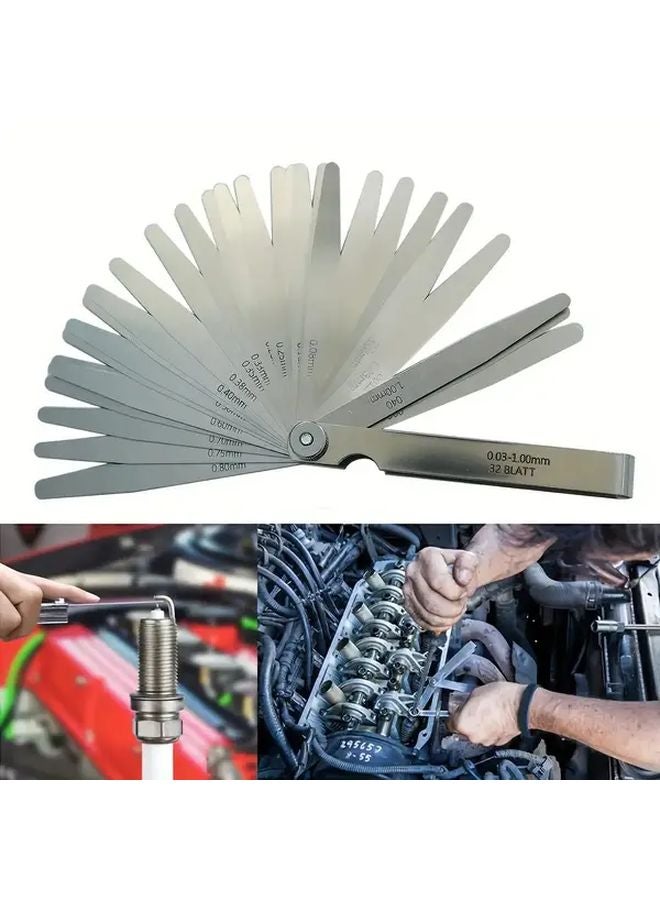 32 Pcs Stainless Steel Thickness Gauge Set Dual System SAE 001 Inch to 04 Inch - Image 2