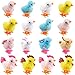 Cotiny 16 Pack Easter Wind Up Chicks Bunny Toys Easter Basket Stuffers Plush Jumping Chicken Rabbit for School Home Office Easter Decorations Party Supplies - Image 2