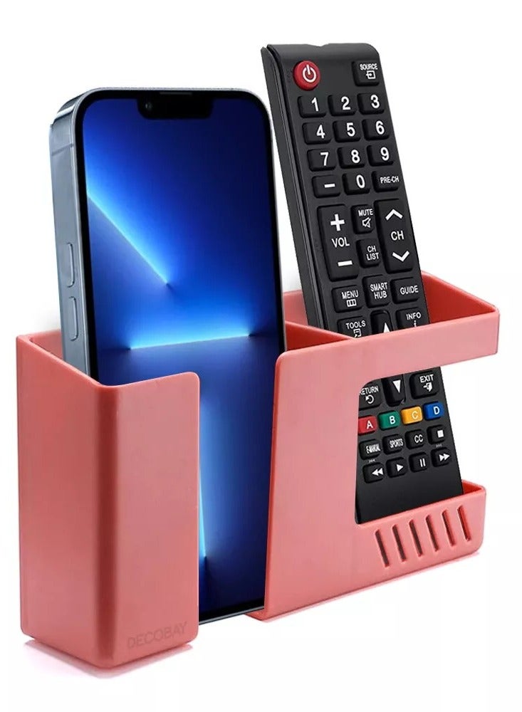 D3 Wall Mount Phone Holder, Punch-Free Wall-Mounted Mobile Phones Charging to Stand, Sticky Remote Control Storage Box Bedside Lazy Mobile Phone Rack, Multipurpose Storage Box Multicolour  - Image 3