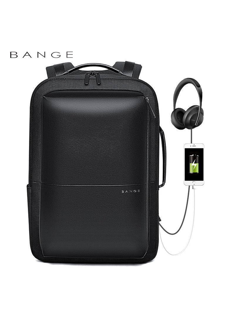 BANGE Original Men’s Laptop Backpack 35L – Stylish & Comfortable, Water-Resistant, Multi-Pocket, Ideal for Work, Travel & School – Black  - Image 1