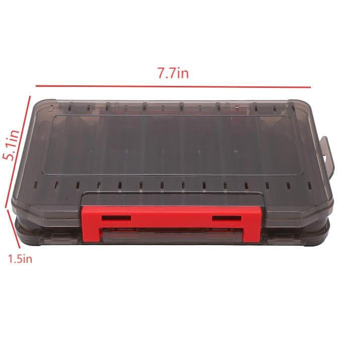 CXYNDFA Double Sided Fishing Tackle Box Organizer - Portable Lure Storage Case with Dividers & Trays for Crankbaits, Hooks, Kayak Boat Fishing in Freshwater Saltwater - Image 2