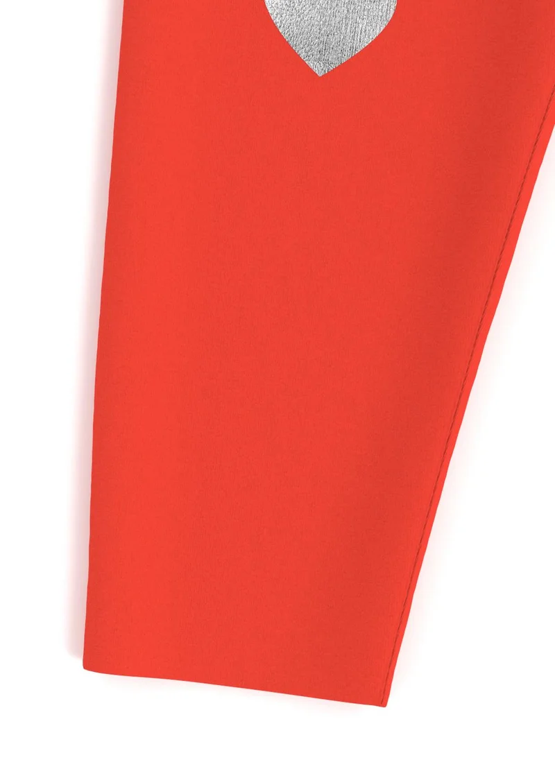 Nautinati Red Nautinati Girls' Cotton Leggings |Foil Print| Age 0 - 2 Years for Women | Best Price UAE