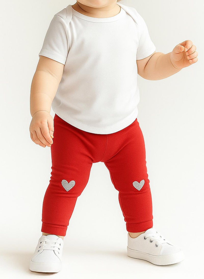 Nautinati Girls' Cotton Leggings |Foil Print| Age 0 - 2 Years - Image 1