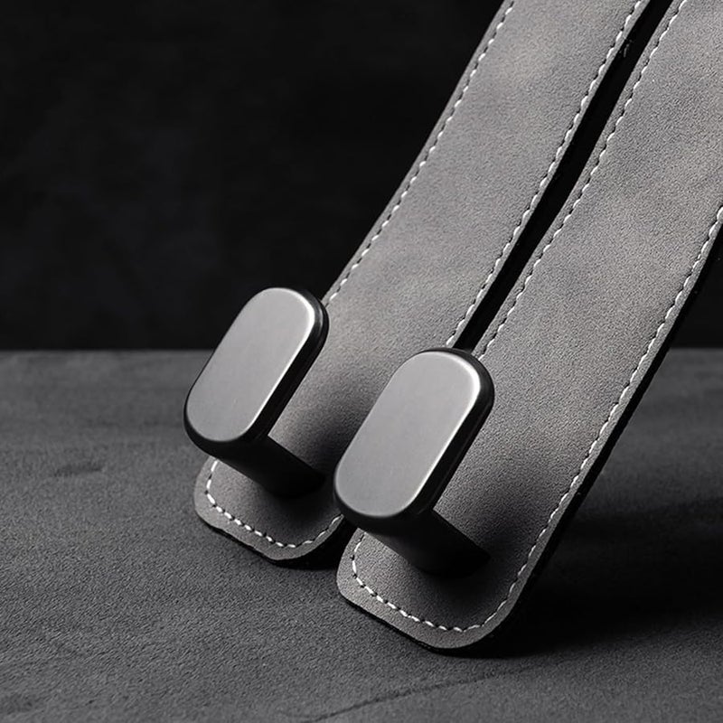 Gray Multifunctional 2 in 1 Car Headrest Hook for Storage and Organizing - Image 4