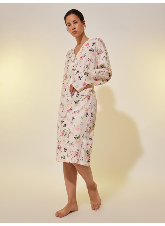 Take Two Take Two All-Over Print Long Sleeve Robe  - Image 1