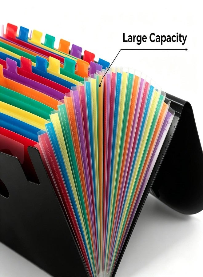 Megrez 24 Pocket Accordion File Organizer A4 Letter Expanding Folder - Image 2