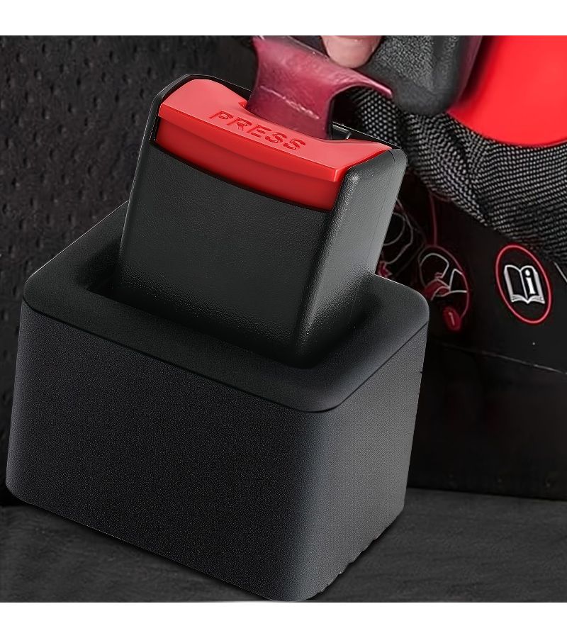 2 Pcs Heavy Duty Black Plastic Car Safety Locking System With Ergonomic Red Lever Mechanism For Cars SUVs Trucks Compatible With Manual And Automatic Transmissions - Image 1