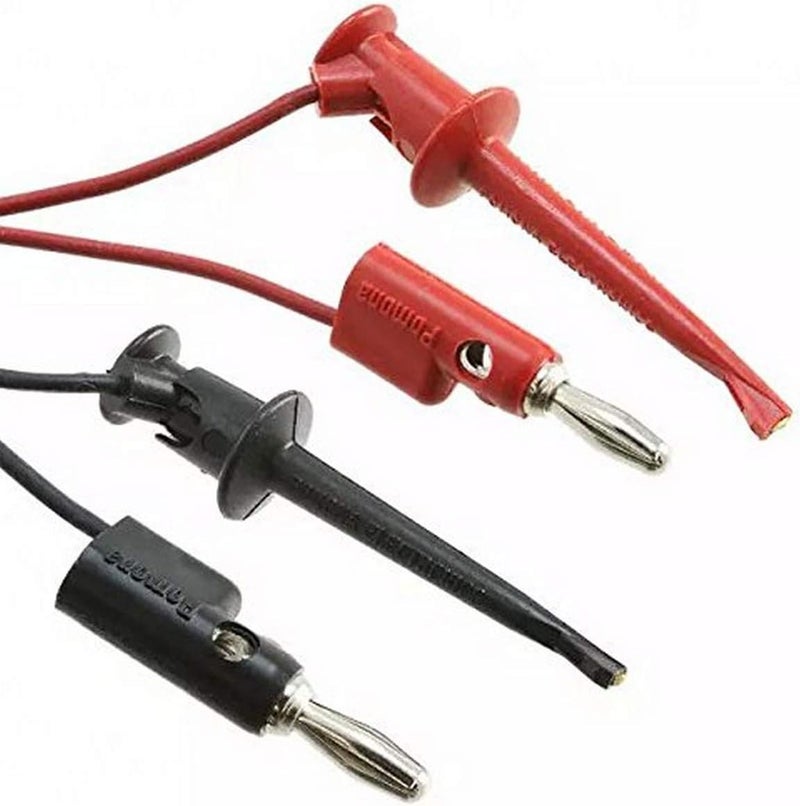 Fluke Pomona 3782-36-02 Minigrabber and Banana Plug Test Clip Set (Pack of 2)