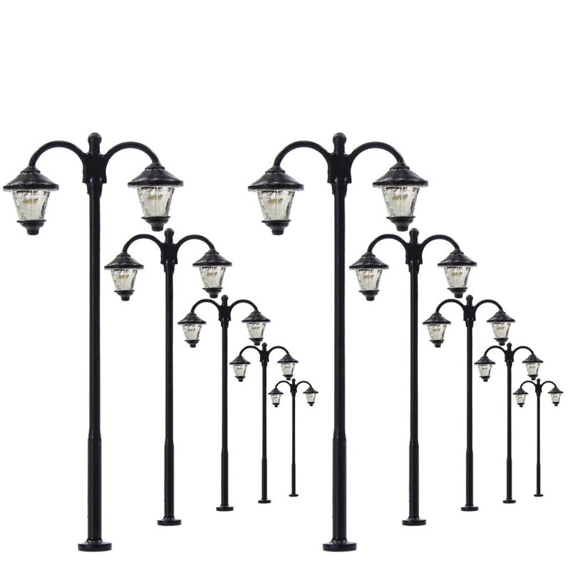 Evemodel LYM18 10pcs Model Railway Led Lamppost Lamps Street Lights HO Scale 6cm 236inch 12V New - Image 2
